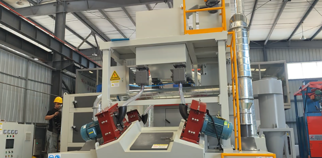 漯河板材除锈强化，通过式抛丸机应用案例